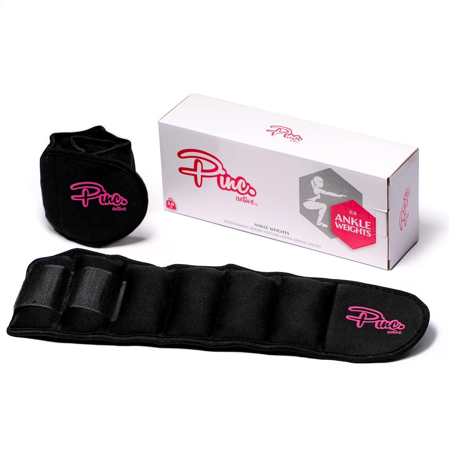 Ankle Weights Set (2 x 2lb Cuffs) - 4lbs in Total - for Women, Men and Kids – Used for Workouts at Home, Pilates, Yoga, Boxing, Dancing and Resistance Training