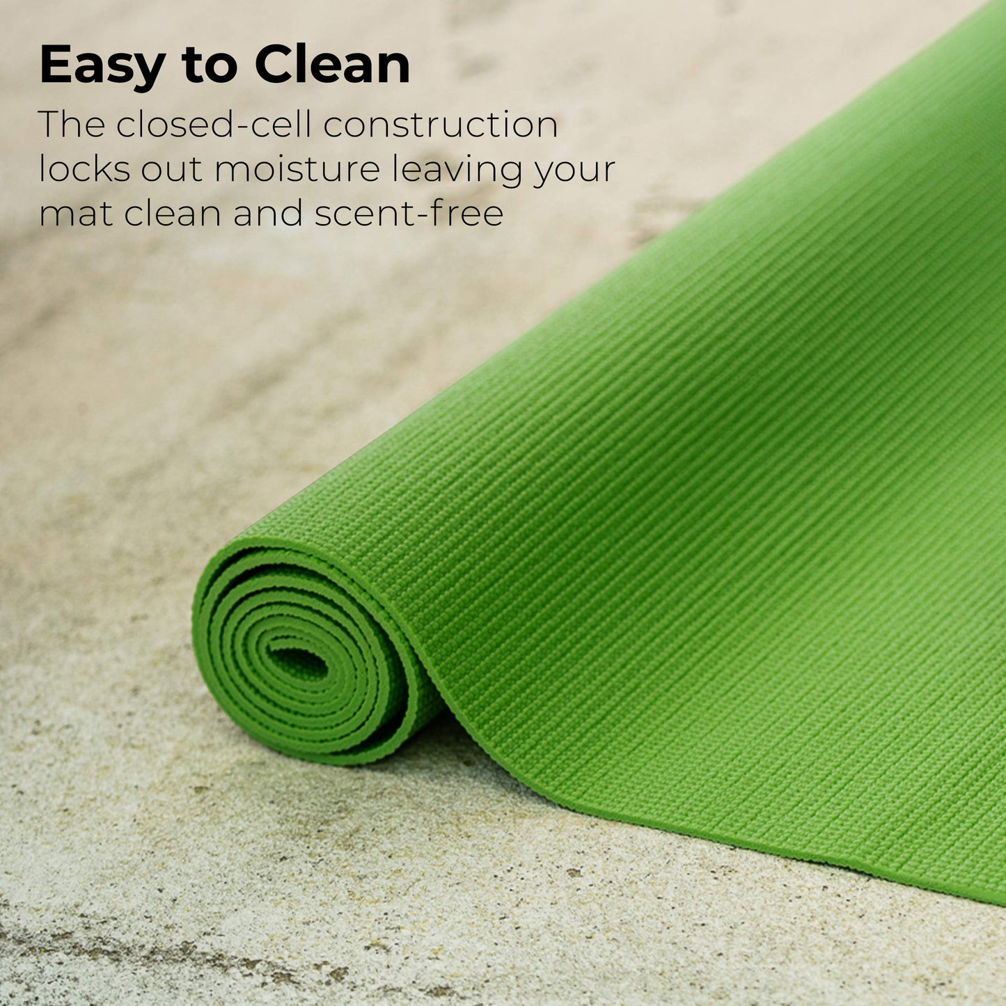 Hello Fit 10-Pack Yoga Mat, 68" x 24" Non Slip Exercise Mat, 4mm Thick Gym Mat for Fitness and Stretching, Bulk Non Toxic Yoga Mats for Schools and Studios, Green
