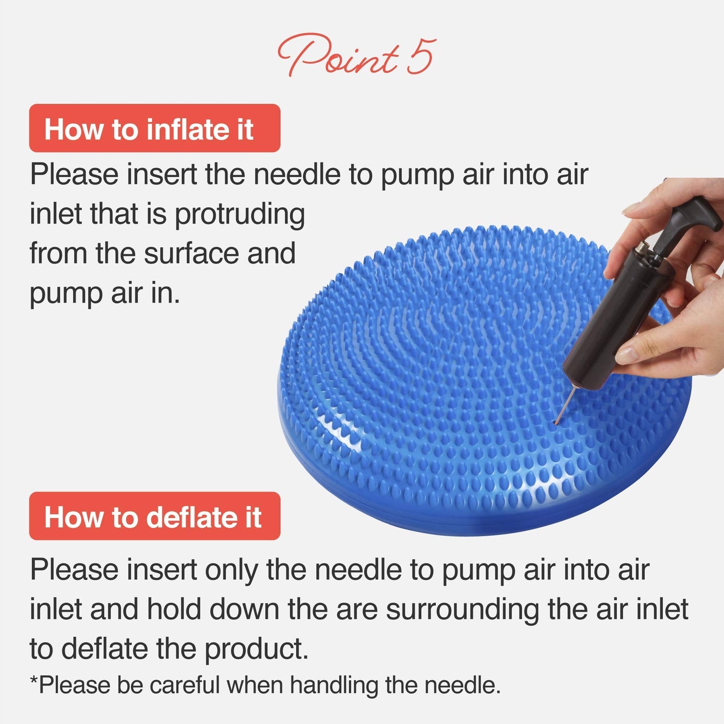 Primasole Balance Disc with Air Pump Wobble Cushion for Stability Workout 2 PCS Cobalt Blue Color PSS91NH052A