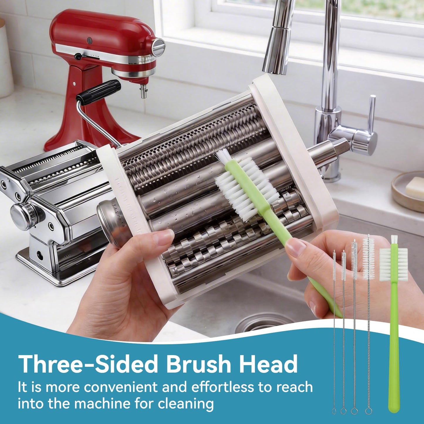 Heavy-Duty Multi-Purpose Kitchen Brush Set | for Meat Grinder, Mixer & Home Cleaning | Complete Kit for Stubborn Residue Removal (16-Piece Set)