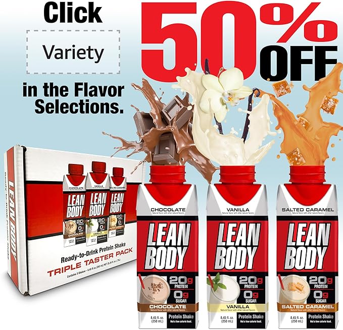 Labrada Lean Body Ready-to-Drink Mint Chocolate Protein Shake, 40g Protein, Whey Blend, 0 Sugar, Gluten Free, 22 Vitamins & Minerals, (Recyclable Carton & Lid - Pack of 12) LABRADA