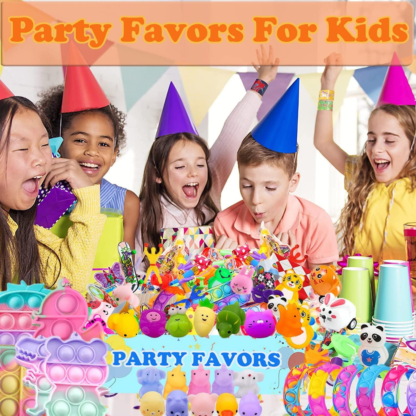 Pop Fidget Treasure Box Toys - 118 Pcs Party Favors for Kids | Goodie Bag Stuffers & Carnival Prizes for Ages 4-12