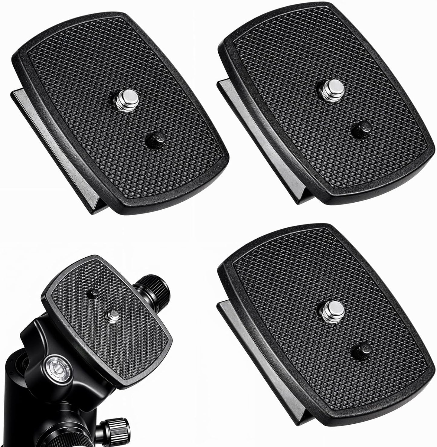Gemoioio 3-Pack, 43mm 1/4"-20 Arca-Type Quick Release Plate Universal Camera Mount Plate with Screw Durable Aluminum QR