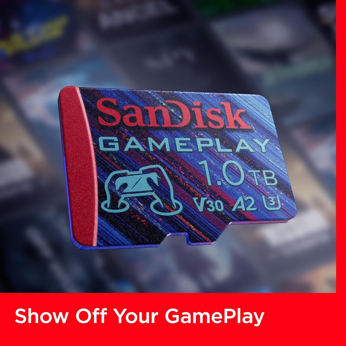 Sandisk 128GB 190MB/s, SDSQXAA-128G-GN6XN Gameplay microSD Memory Card for Mobile Gaming - Up to for Handheld Console