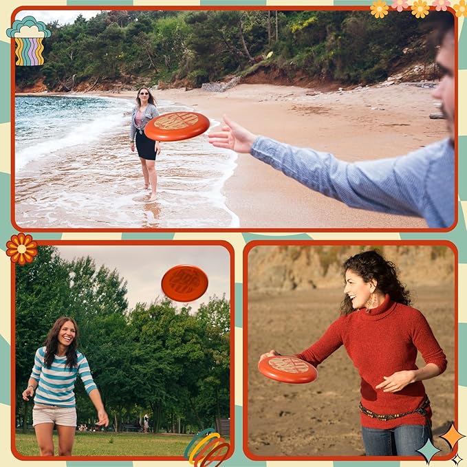 Wham-O Frisbee Cool Flyer Flying Disc, 9.95 Inch Sports Disc Lightweight Durable for Outdoor Beach Park Backyard Game - 130g