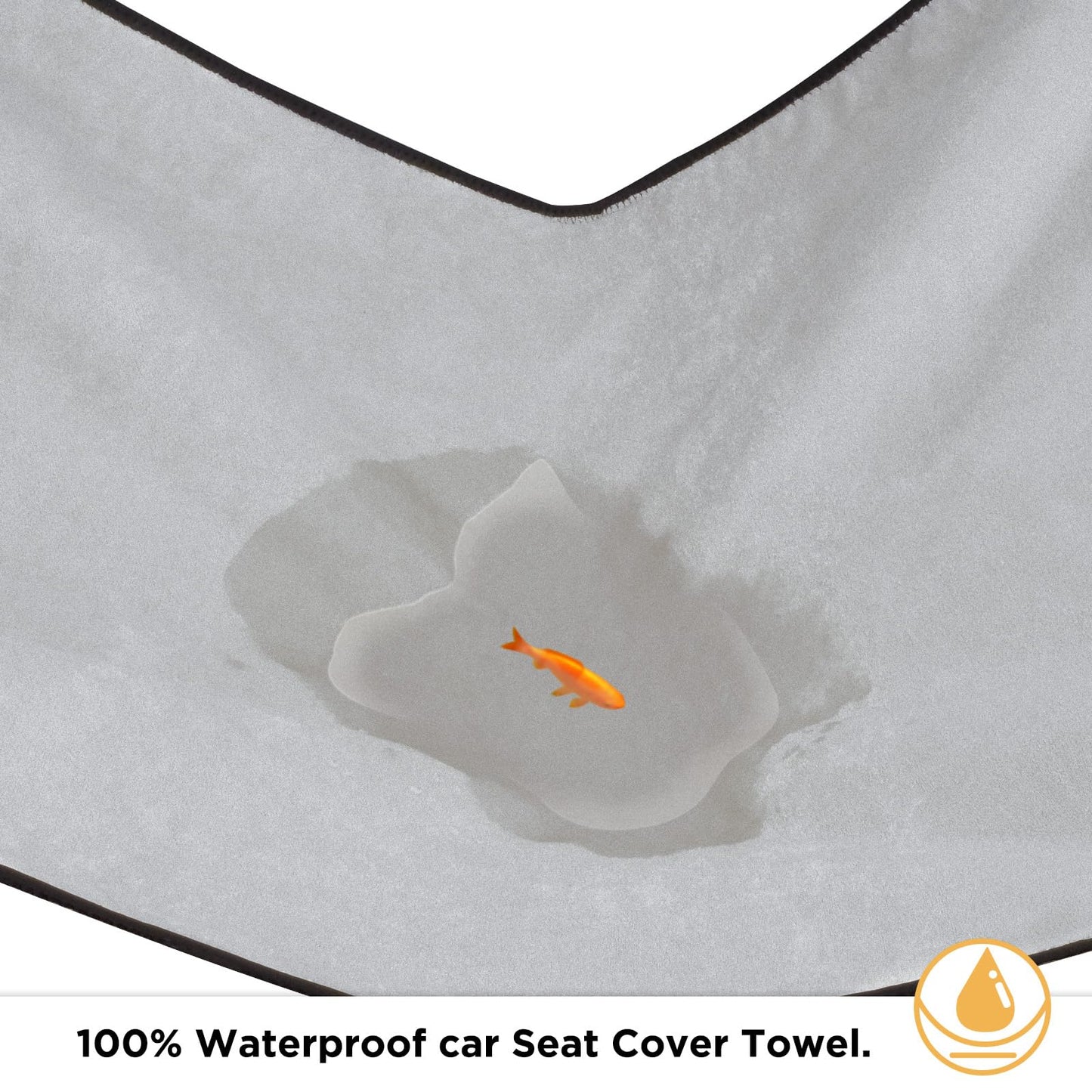 DREAMANIA Waterproof Seat Cover Towel, Premium Sweat Carseat Protector, Perfect for Universal Anti-Slip Car Truck SUV Seat, Great for Surfing Yoga Gym Workout, Gray