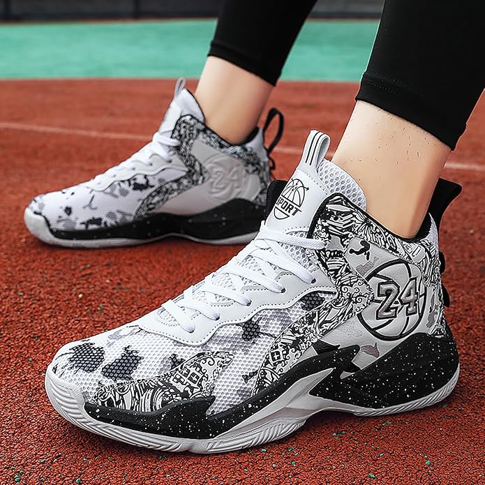 Boys Basketball Shoes Breathable Indoor Athletic Shoes Youth Outdoor Fashion Sneakers Comfortable Basketball Shoes for Girls