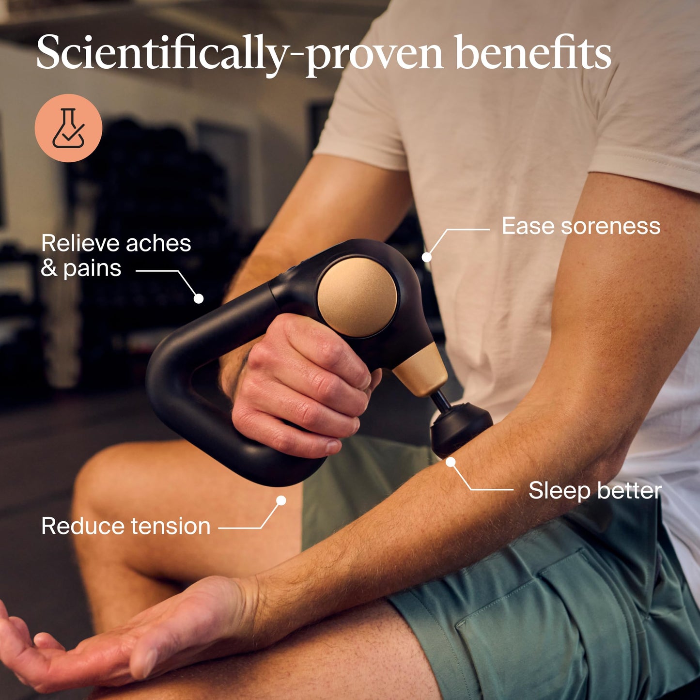 TheraGun Sense (2nd Generation) Massage Gun by Therabody - Relaxing Massage Gun with Built-in Guided Routines for Easy Stress Relief, Tension & Sleep