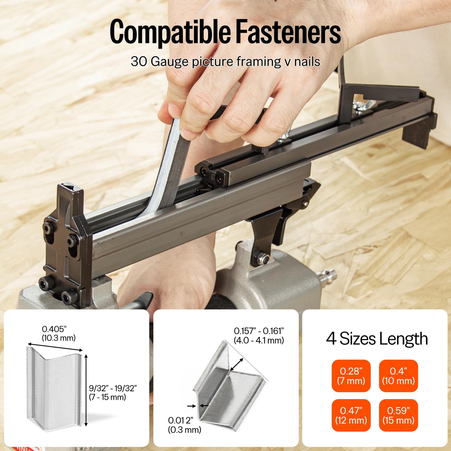 meite V-Nailer Series V1015B Picture Frame Joiner or Picture Frame Nailer (Size 9/32-Inch to 19/32-Inch)