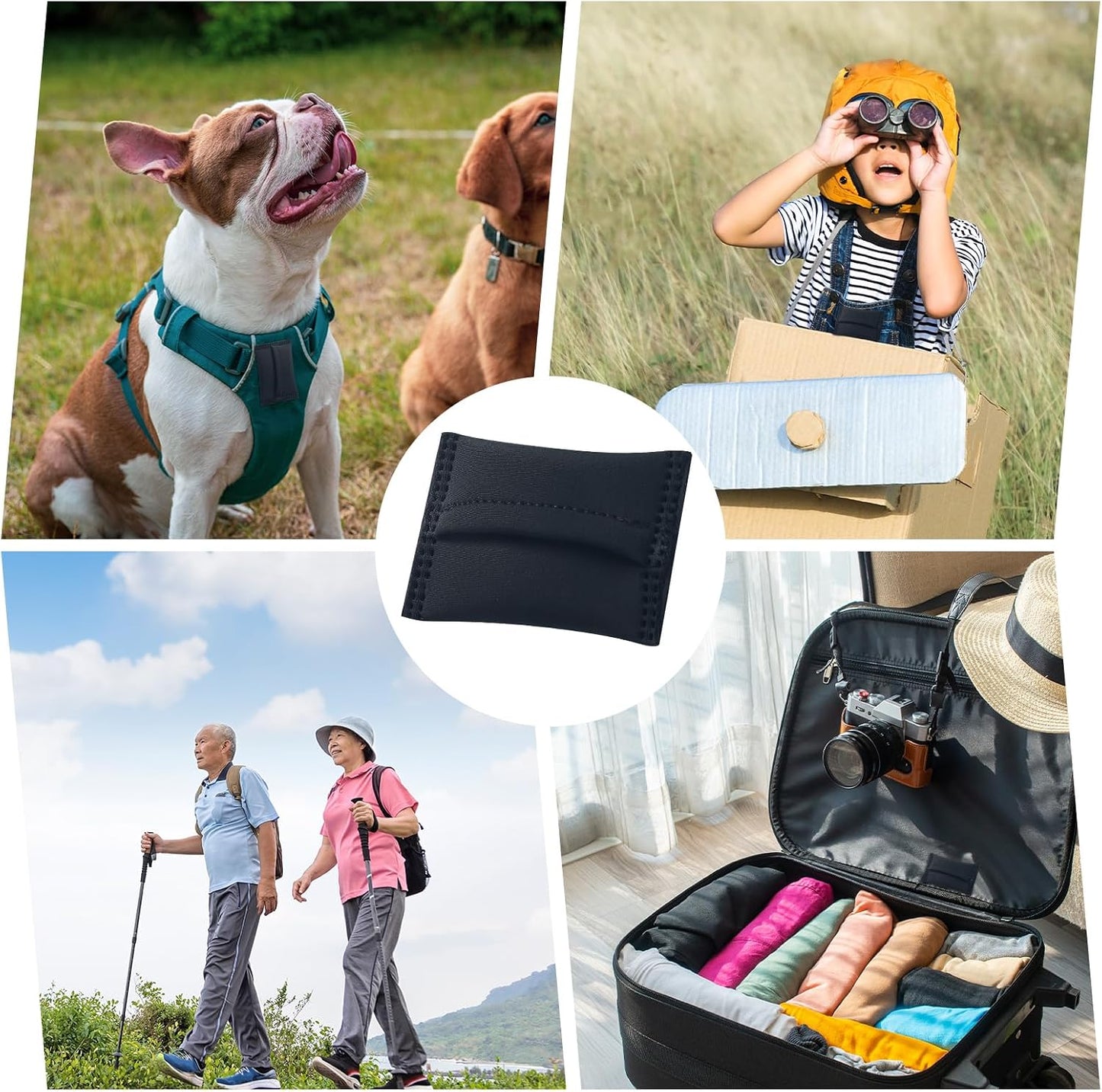 Datanly 20 Backpack, Pcs Airtag Luggage Tag Hidden Holder Compatible with Air Tag Tracker Device Fabric GPS Holder