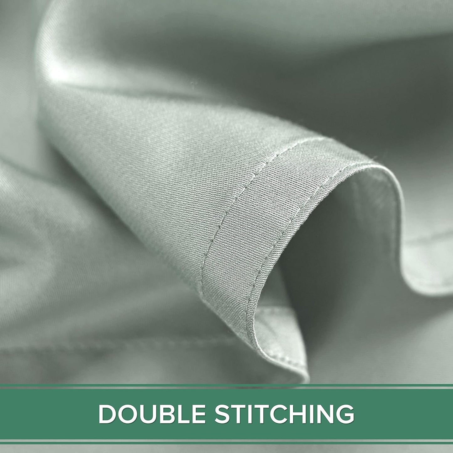 Pure Bamboo Twin XL Sheets - 100% Organic Viscose Bed Sheet Set | Luxuriously Soft & Cooling (Sea Glass)