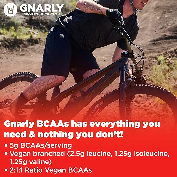Gnarly Nutrition BCAA Powder, Fruit Punch ??Pre-Workout BCAAS Amino Acids ??NSF Sport Certified ??Supplement to Support and Rebuild Muscle ??Fruit Punch with Caffeine, 10.58 oz