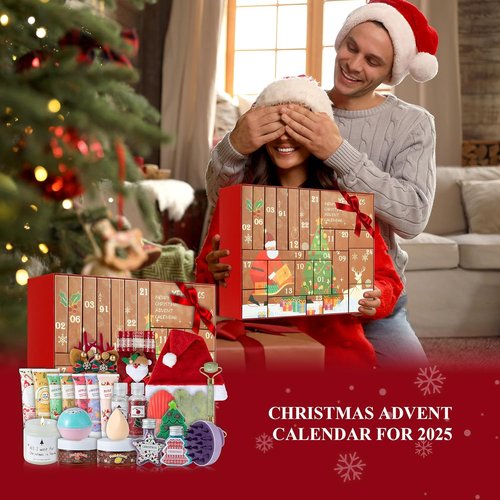Advent Calendar 2025 | 24 Days of Beauty Bath Gift Sets for Women - Perfect Countdown to Christmas