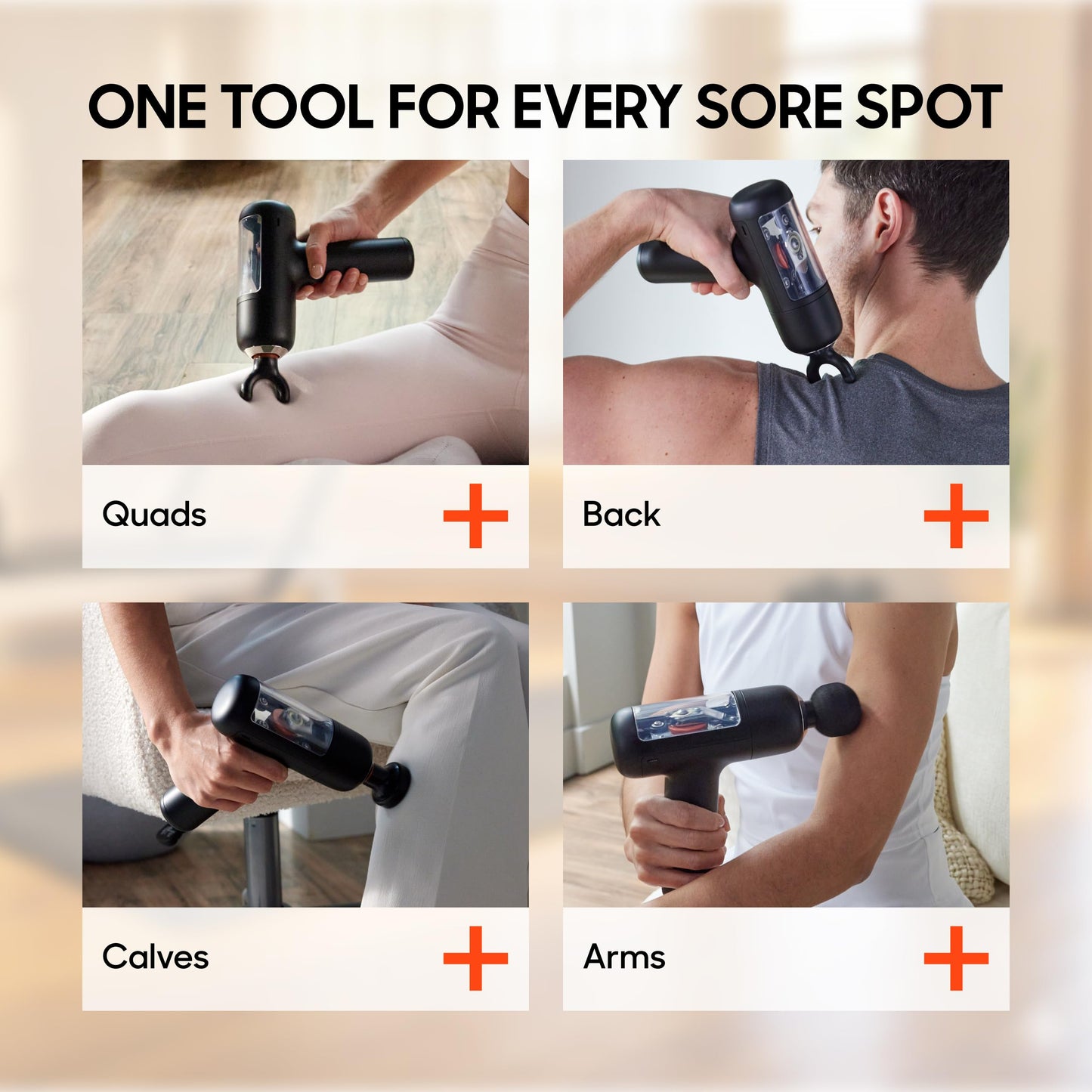 Sharper Image PowerBoost Circuit Massage Gun [2026 Version] Deep Tissue Percussion Massager with 6 Speeds for Back, Shoulders, & Full Body Muscle Pain Relief, with 4 Attachments & Travel Case