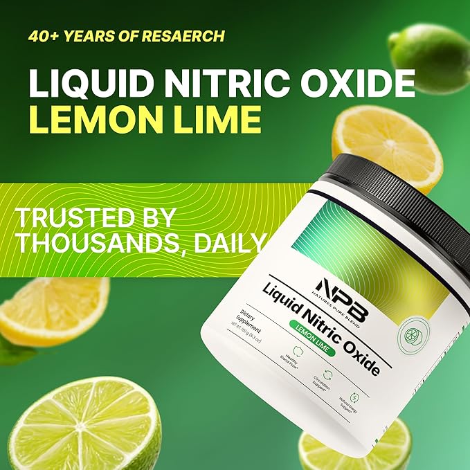 Nature's Pure Blend Liquid Nitric Oxide Supplements for Men ??L-Arginine Powder ??Nitric Oxide Booster & Circulation Supplement ??Blood Flow Support, L Arginine and L Citrulline ??5000 MG