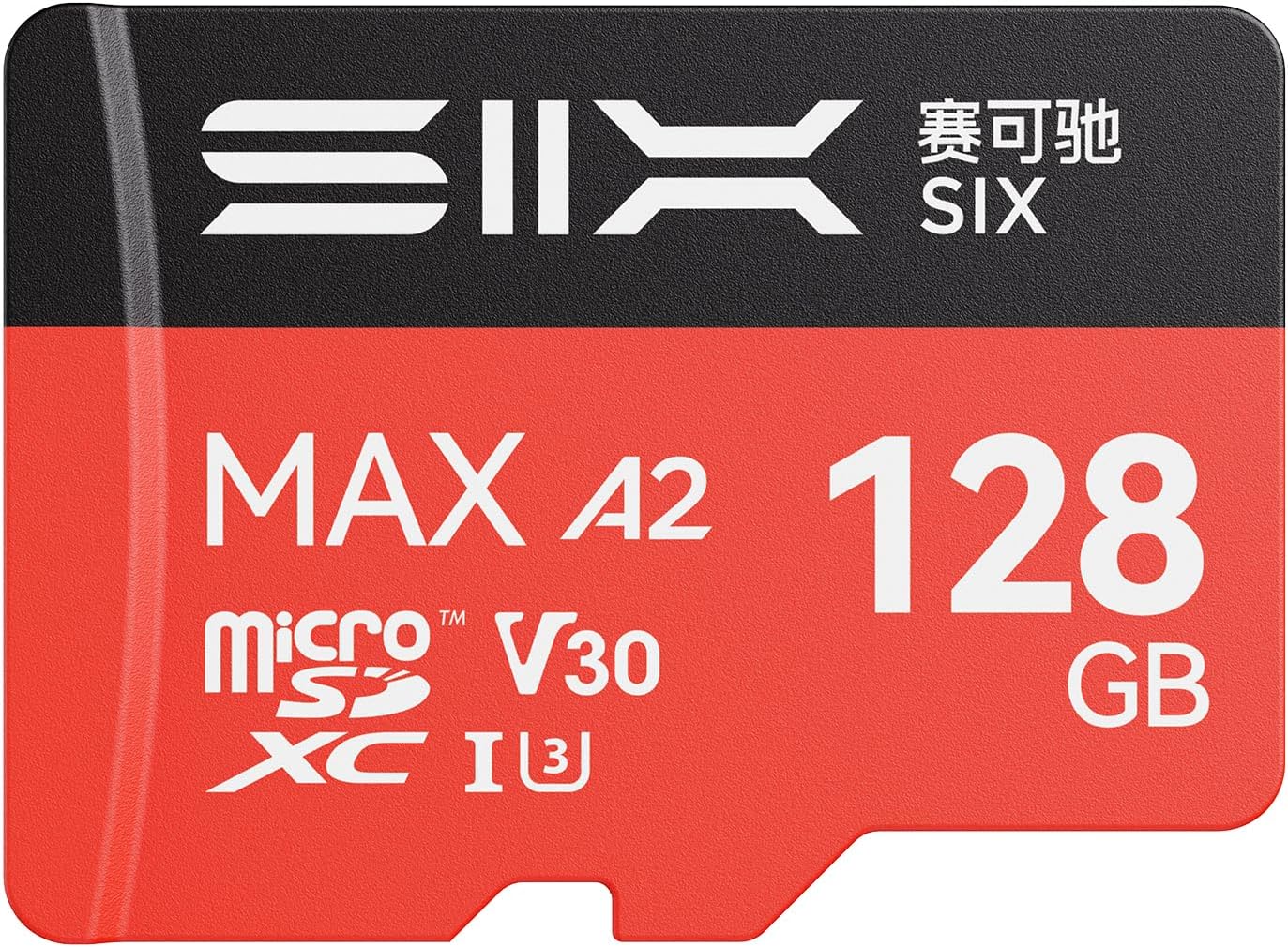 SIX M200 128GB 190MB/s 4K A2, U3, V30 128GB Micro SD Card Read Up to for UHD Continuous Recording - microSDXC Memory