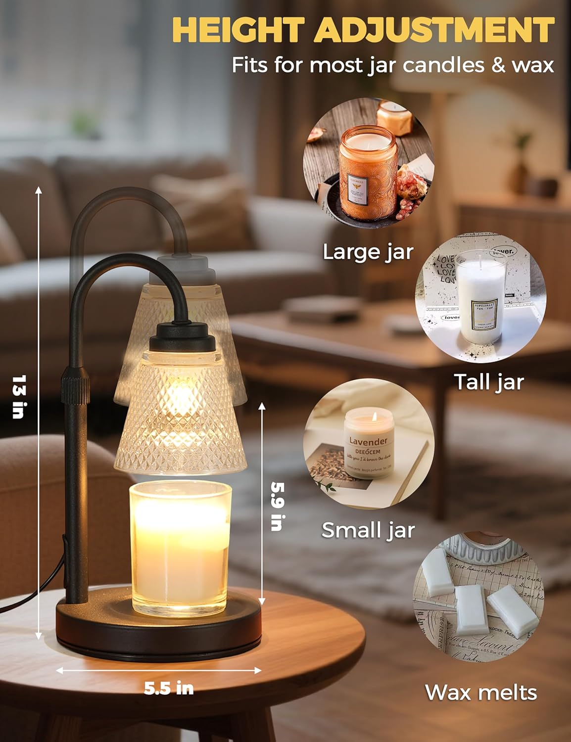 Skiennix Candle Warmer Lamp - Timer & Dimmer Feature | Perfect Birthday Gift for Mom, Women & Friends
