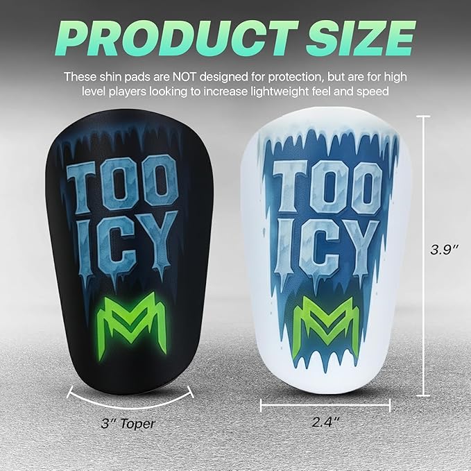 MiniGuards - Mini Shin Guards for Soccer Players - Tiny Shin Pads for Men, Women, Teens - Miniature Shin Guards 3.9 x 2.4 inch - Perfect for High Level Soccer Athletes