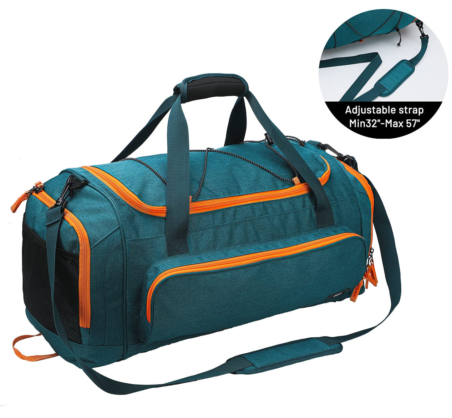 MIER Large Gym Bag for Men Sports Duffle Bag with Shoe Compartment 60L Lightweight Duffel Bags for Workout Fitness Travel, Olive Green