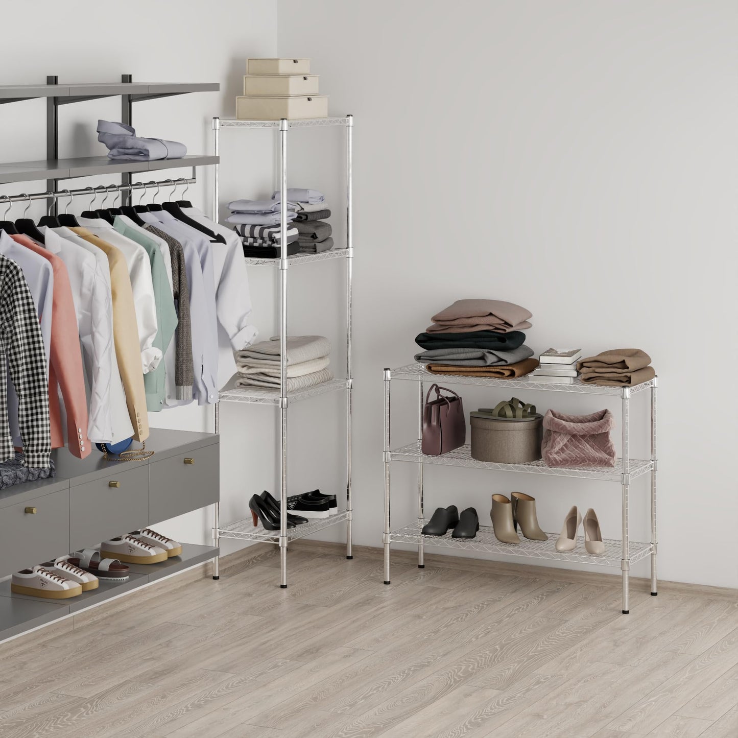 Regal Altair 14" Deep x 42" Wide x 34" Height Wire Shelving Kit | 3-Tier | NSF Commercial Storage Rack Unit
