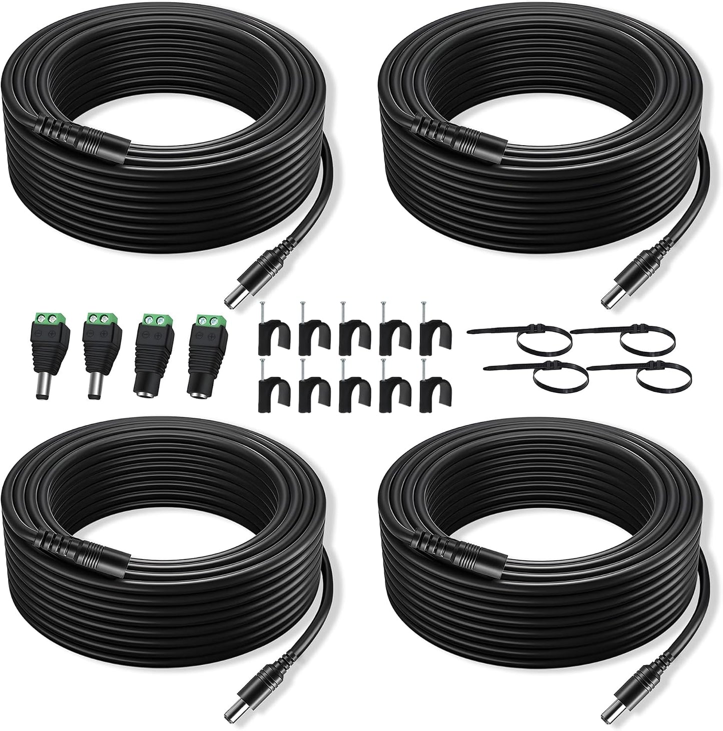 Dianrui 4 33FT(10M) 5.5mm 2.1mm 12V (2 2 PCS Dc Power Extension Cable, x Dc Extension Cord Power Adapter for Security