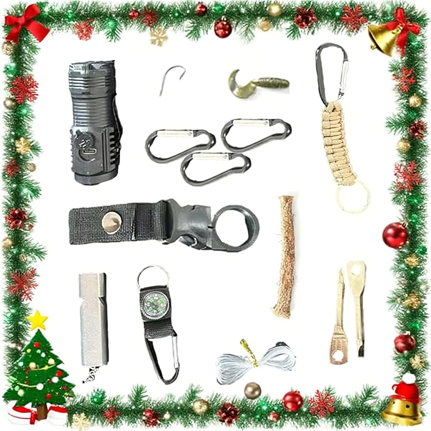 Skiennix Survival Kit Advent Calendar for Men 2025 - Christmas Countdown with Outdoor Gear & Explorer Tools