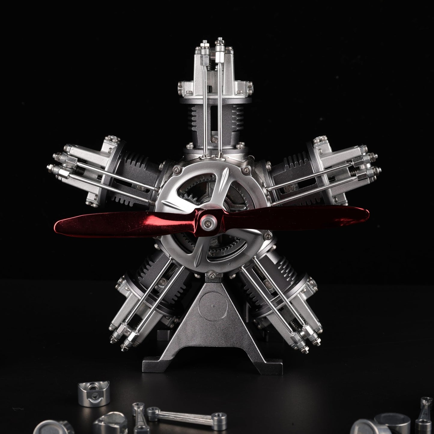 TECHING Jet Engine Model Kit 5-Cylinder Radial Engine Model Kit That Runs Mechanical Metal Assembly DM116 230+pcs