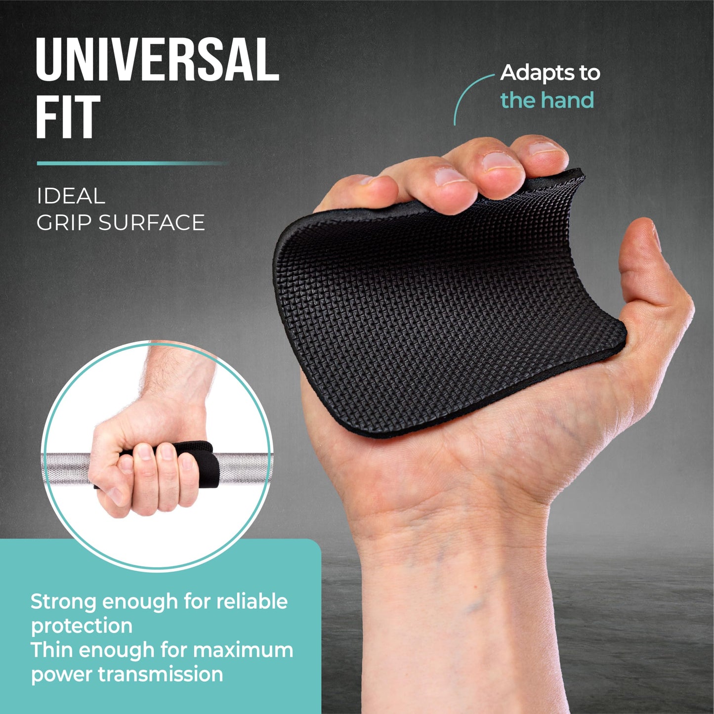 PULLUP & DIP Neoprene Grip Pads for Weightlifting [Set of 4], Workout Pads, The Alternative to Gym Workout Gloves, Gym Pads for Weightlifting & Calisthenics, No More Sweaty Gym Gloves