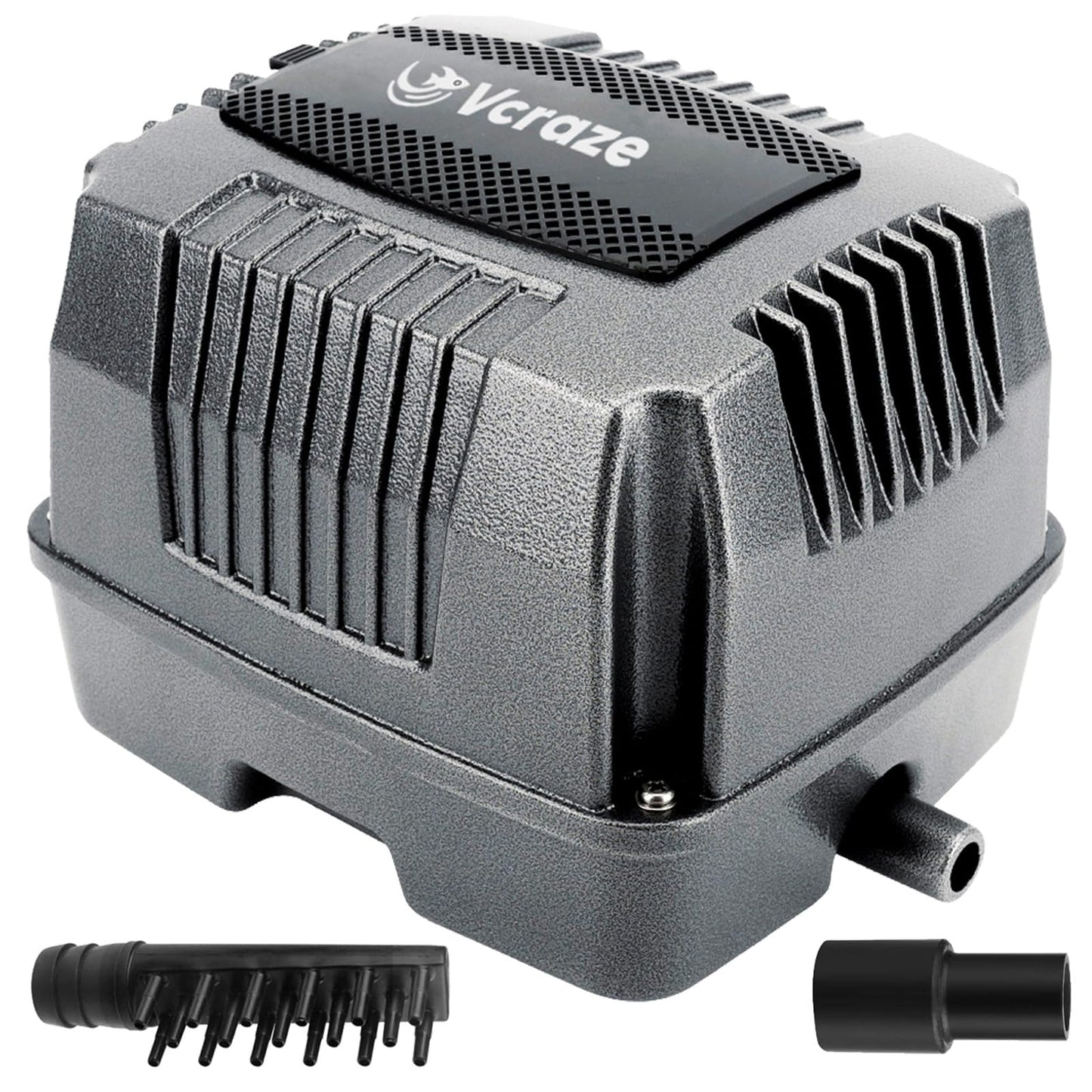VCRAZE Powerful Linear Air Pump, KP-80 Pond Air Pump Pond Aerator, 1350GPH Aeration System for Koi Pond Aeration, Aquarium, Waste Treatment, Fish Farm, Seafood Restaurant