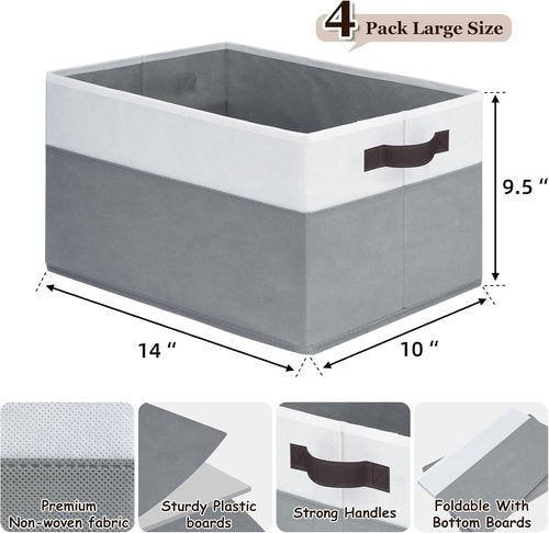 Criusia Home Organization Set - 4 Storage Baskets, 8 Storage Cubes & 12 Drawer Organizers - Versatile 26-Piece Solution