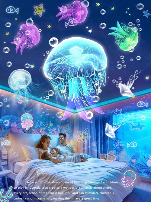 21 Sets of Films + Projector Night Light for Kids, Kids Night Light Projector, Ceiling, Remote Control & Bluetooth Speaker, 360° Rotating Lamp for Baby Girls Christmas, Nursery, Room Decor