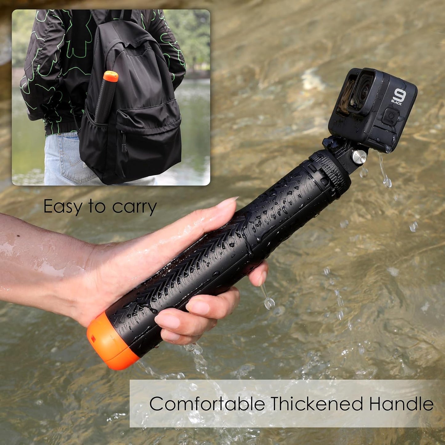 YALLSAME 13 12 11 10 9 8 6 5 4, EK7000, 4 1 Floating Selfie Stick for GoPro Hero Mini Max Fusion Session, DJI OSMO