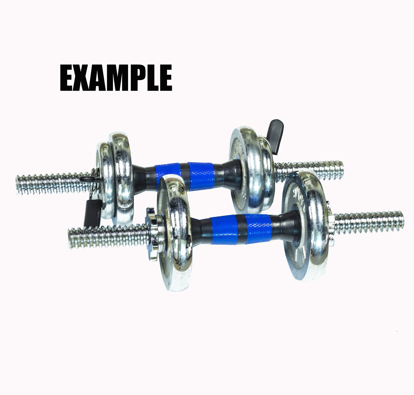 Rowland Harbor Threaded Dumbbell Durable Rubber Handles/Adjustable Dumbbell Bar Handles 38cm/14.9 Inch - Fit 1 inch Standard Weight Plate - Weightlifting Accessories - Sold in Pair