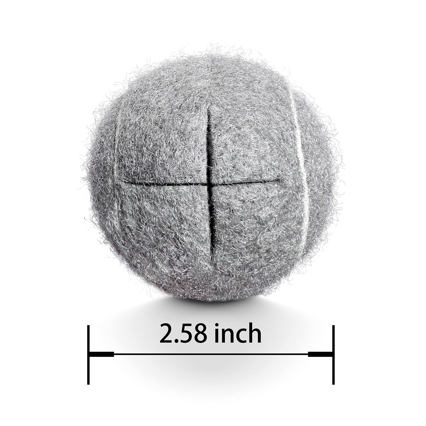 HPWFHPLF Precut Tennis Balls for Walkers, 4 PCS Heavy Duty Long Lasting Glide Balls - Precut for Easy Installation, Universal Felt Pads for Walker Legs & Furniture, Floor Protectors (Grey)