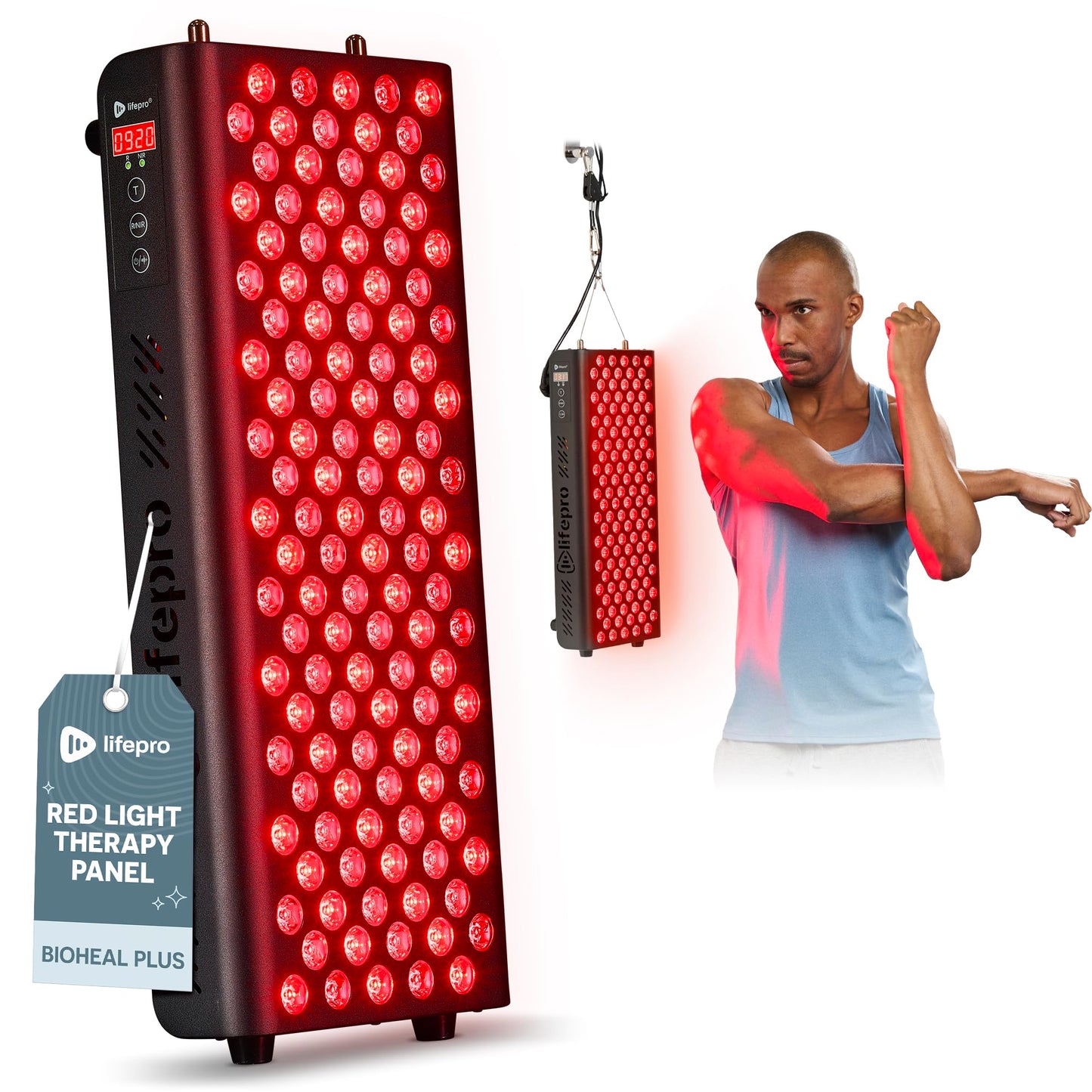 LifePro Red Light Therapy for Body Panel - 90 & 120 Dual Chip LEDs - 660nm & 850nm Near Infrared Full Body Red Light Therapy Panel - for Daily Wellness & Comfort -Includes Hanging Kit and Eyewear