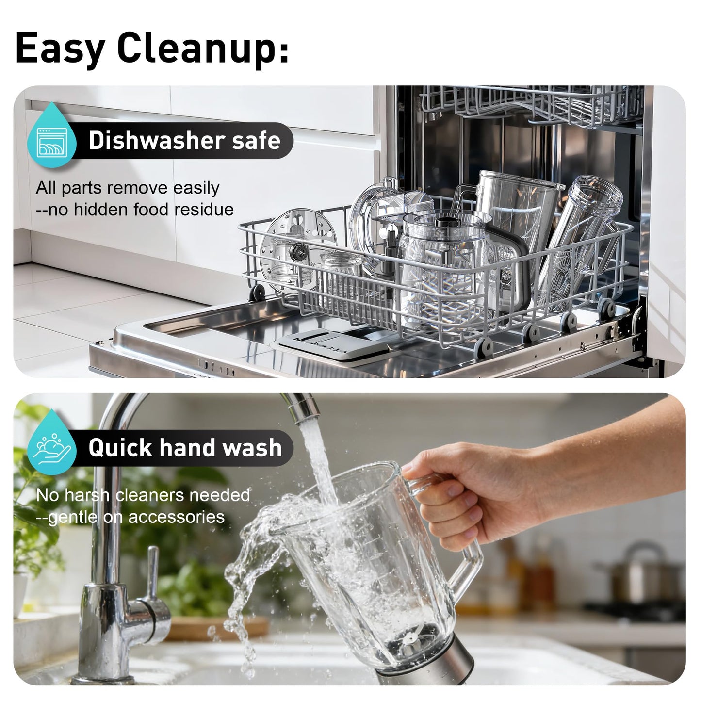 HoninJoy All-in-One Blender & Food Processor, 10-in-1 Professional Blender for Smoothies, Ice Crushing, Dough Making, Chopping, Grinding, Slicing & Shredding, Dishwasher Safe for Kitchen & Home Use