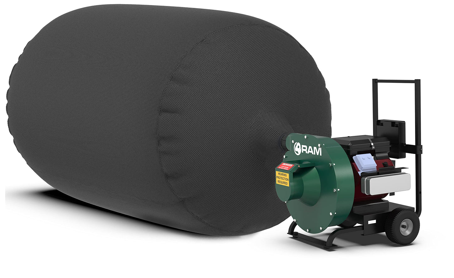 RAM (10) Insulation Removal Vacuum Bag - Super Heavy Duty Tear-Proof 6 FT X 4 FT - Easy-Fill SPOUT & Lowest DUST Filter - Contractors #1 Choice - EST 450 LBS / 75 CF PRO-450 (3.5 oz Strength)