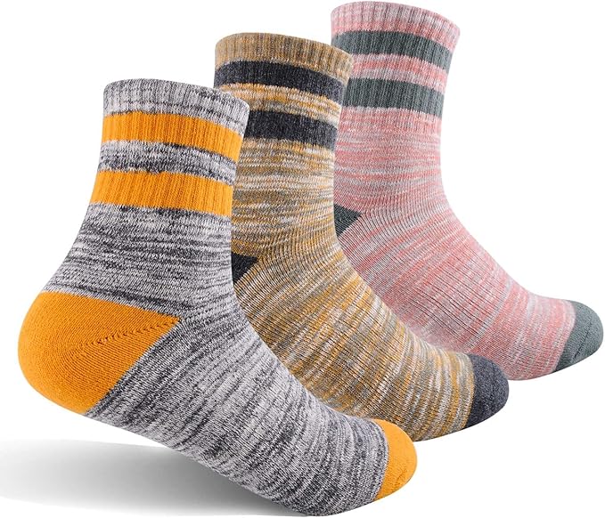 FEIDEER Women's Hiking Walking Socks, Multi-pack Outdoor Recreation Socks Wicking Cushion Crew Socks