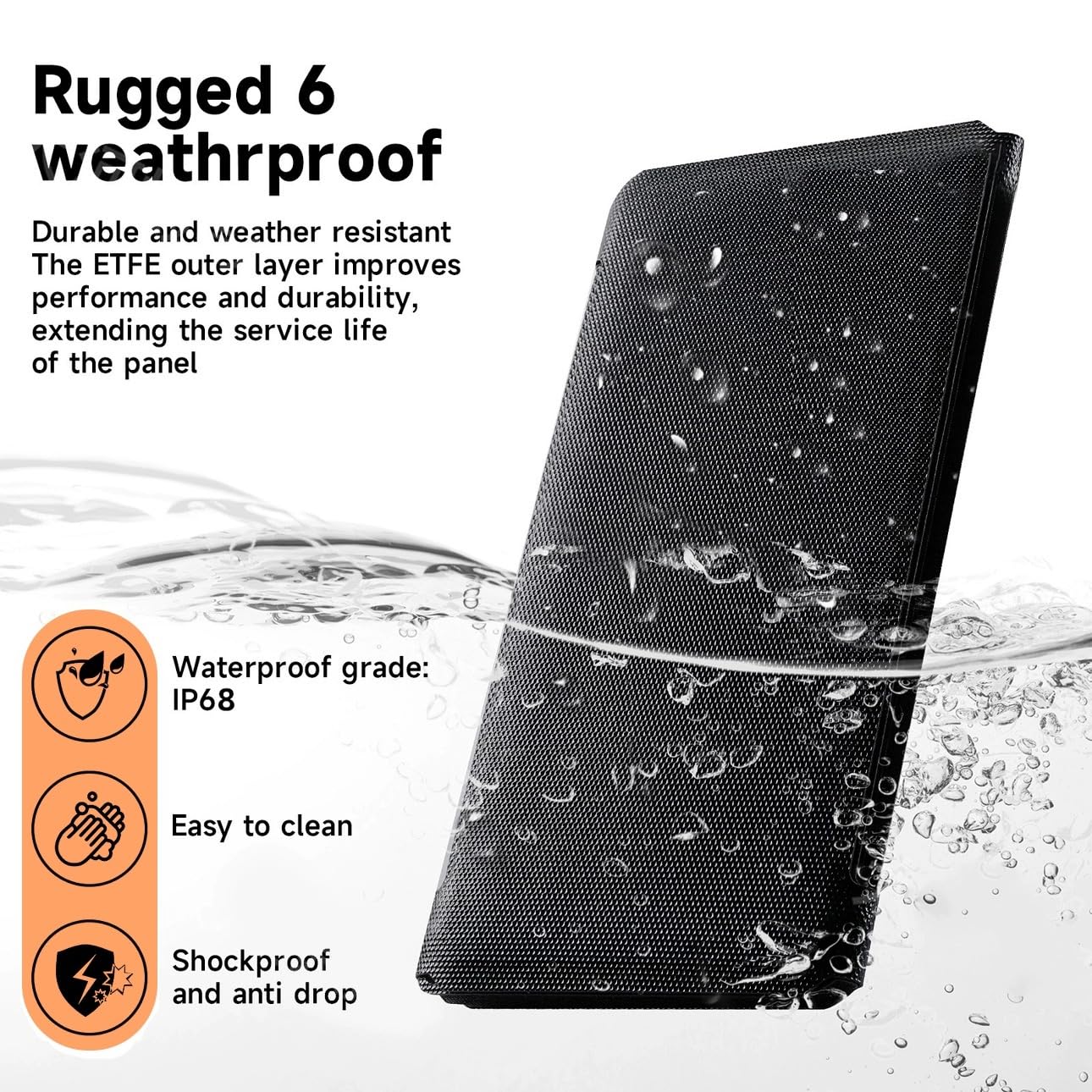 SOKIOVOLA 100W Portable Solar Panel MC-4 Foldable Solar Panel Charger Kits 18V IP68 Waterproof Lightweight and Compact for Small Power Station RV Travel Outdoor Activities