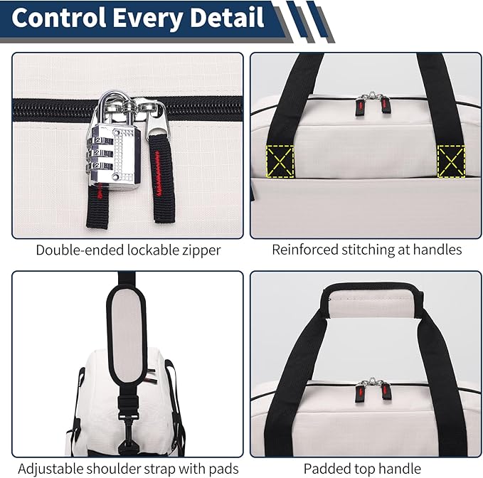 Small Gym Bag with Wet Pocket - 14 inch Mini Duffle Bag for Men & Women Lightweight Carry On Bag for Travel Sport - Beige