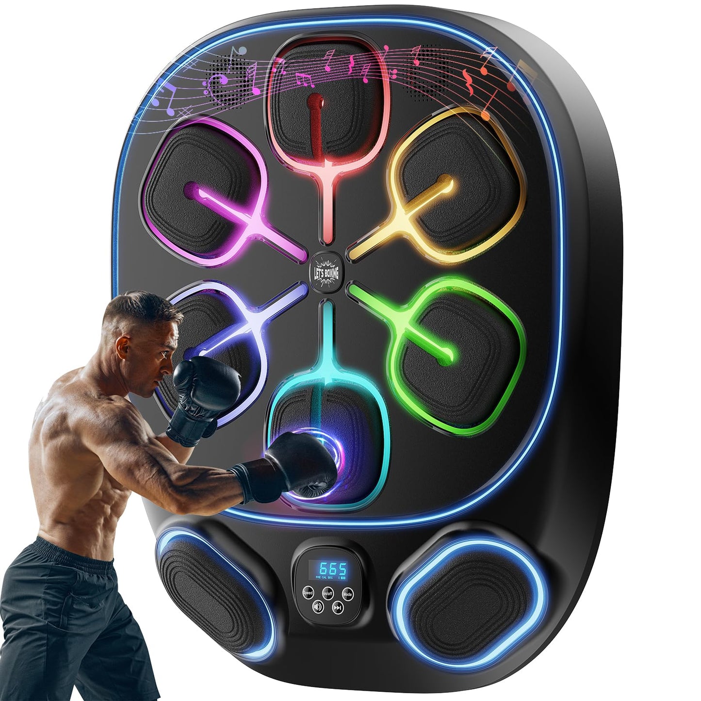 FIAMEARMOR 2026 Music Boxing Training Machine for Adults Fitness Equipment Durable Dummy Punching Bag Boxing Machine - Large