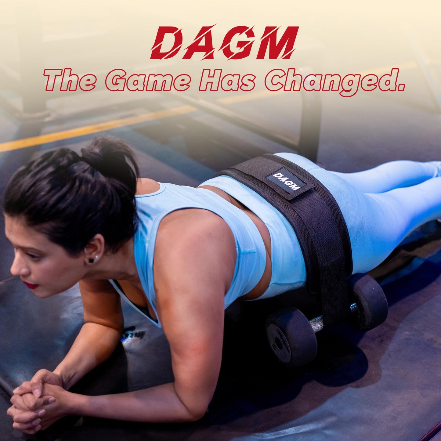 DAGM Hip Thrust Belt for Dumbbells Heavy Weights – Adjustable Glute Workout Belt for Women, Non-Slip Booty Hip Thrust Training Belt for Home Gym, Squats & Glute Bridge Exercises Holds Up to 500 lbs (Black, Loop)