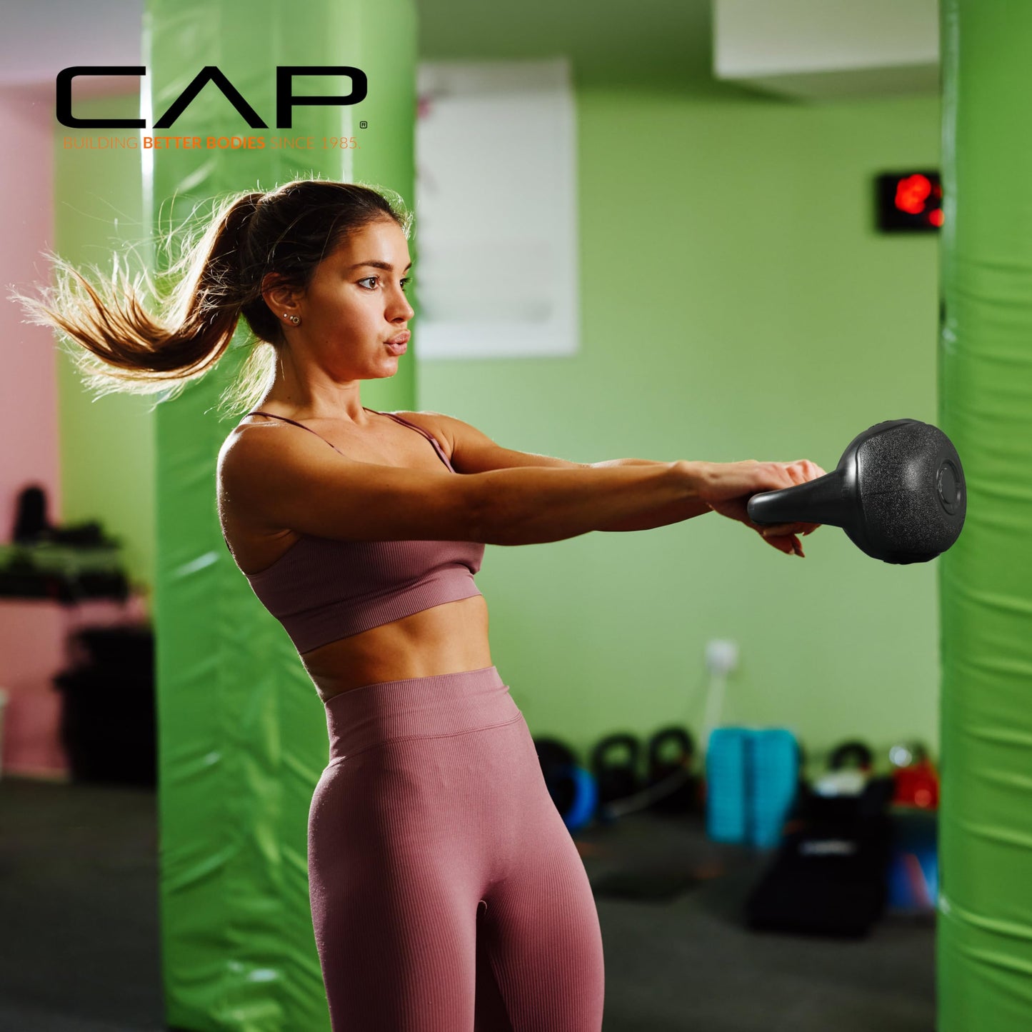 CAP Barbell 45 LB Cement Kettlebell Set – 10 lb, 15 lb & 20 lb Vinyl-Coated Kettlebells for Strength Training, Cardio, Cross Training & Home Gym Workouts