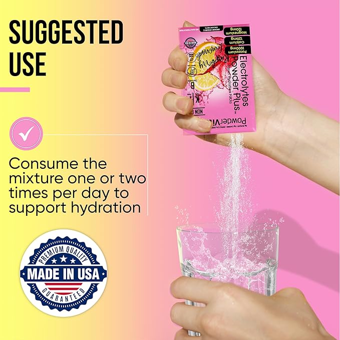 Electrolytes Powder Plus, Keto, Raspberry Lemonade, Sugar Free, 1000mg Potassium, 120mg Calcium, 120mg Magnesium, Non-GMO, Zero Calories, 30 Hydration Packets