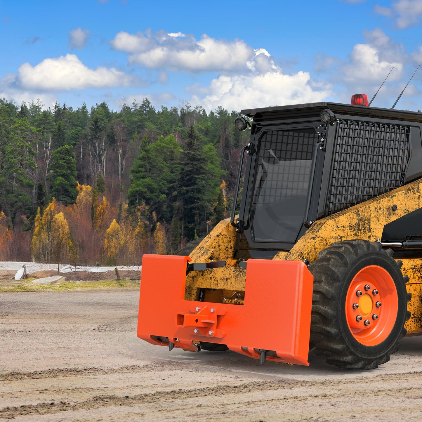 AUTOSAVER88 3/8" 3000lbs Heavy-Duty Skid Steer Attachment Plate,Trailer Mover Skid Steer Mount Plate with 2" Hitch Receiver
