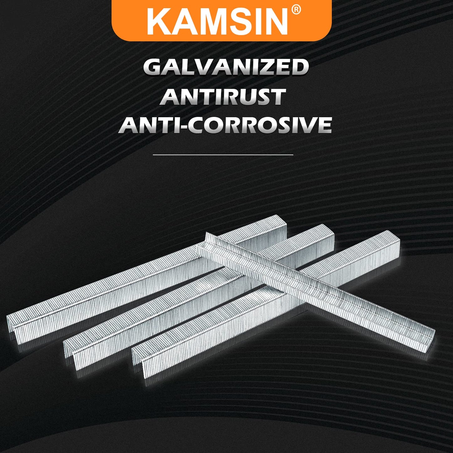Kamsin KNL7116 22 Gauge Pneumatic Upholstery Stapler Bundle with 10,000pcs 3/8" Crown 3/8" Leg Length KAMSIN 7110 Staples