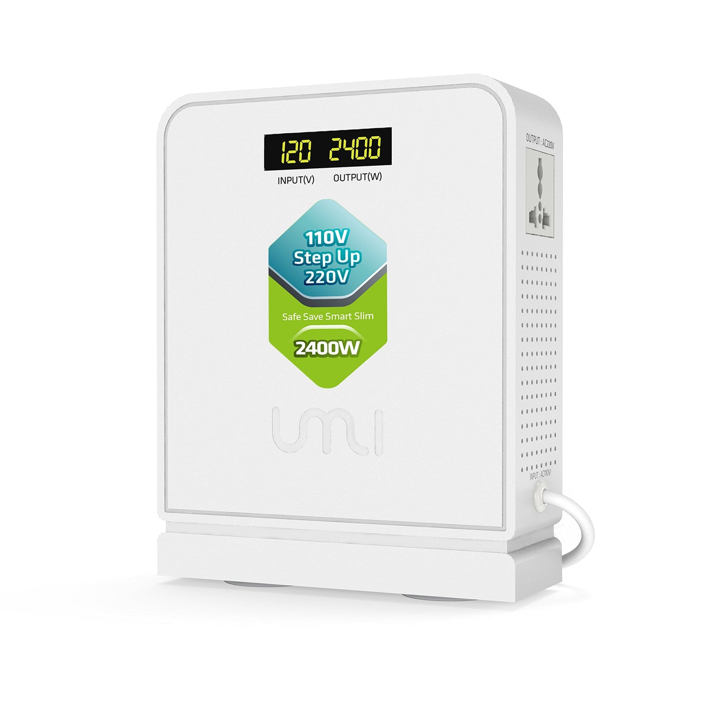 UMI 2400W Step Up Voltage Converter, Heavy Duty Power Transformer for Large Capacity Devices, Europe Appliance 110v to 220v