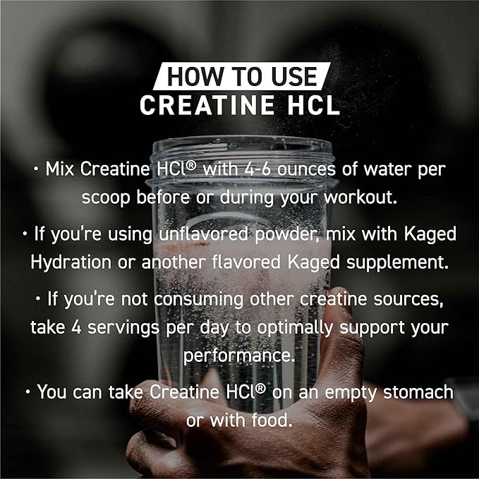 Kaged Creatine HCl Powder | Fruit Punch | Muscle Building & Recovery | Patented Creatine Hydrochloride Formula | Vegan, Gluten Free, Easily Digestible | Supplements for Men & Women | 75 Servings