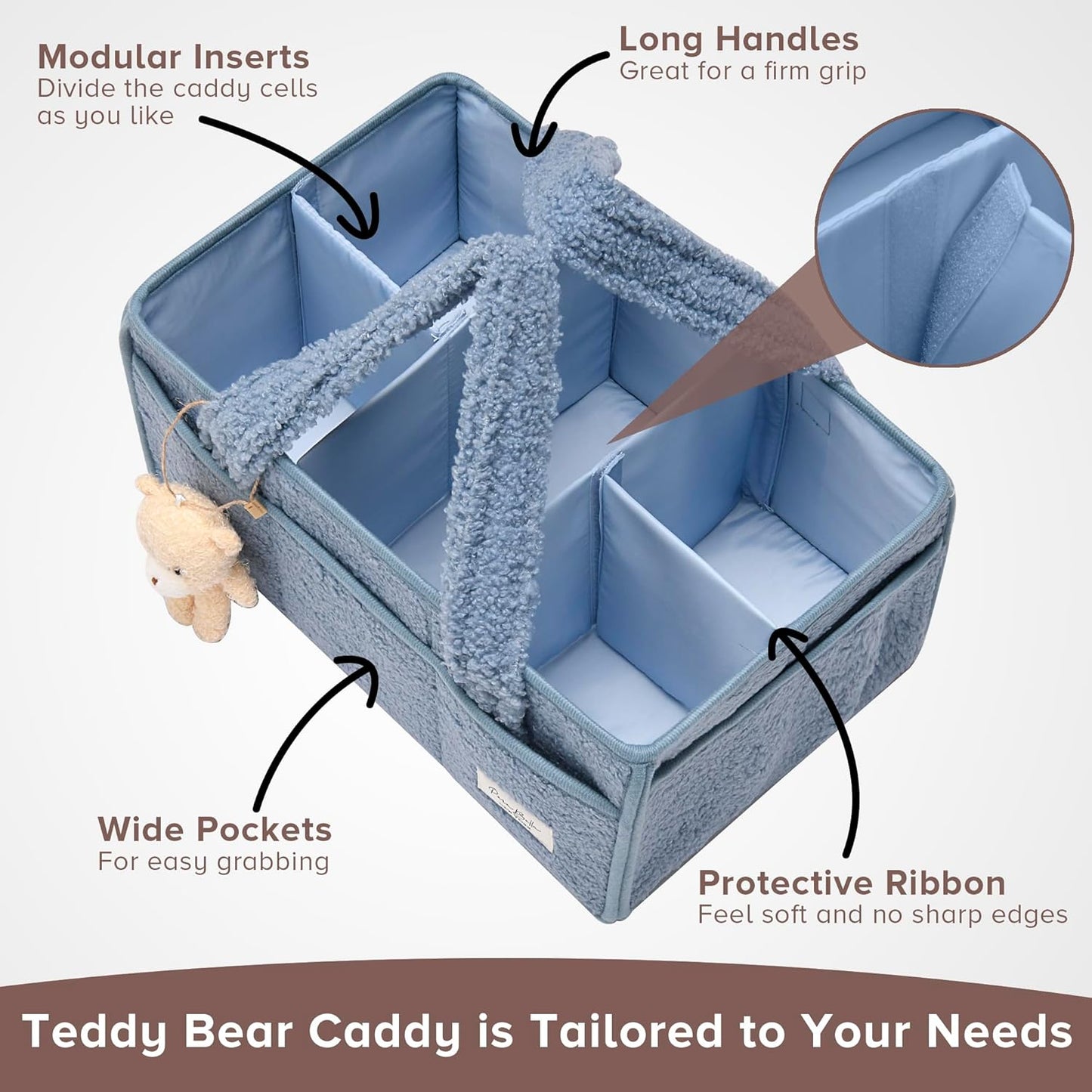 PeraBella Baby Diaper Caddy Organizer - Portable Storage Basket for Newborn Essentials | Perfect Shower Gift