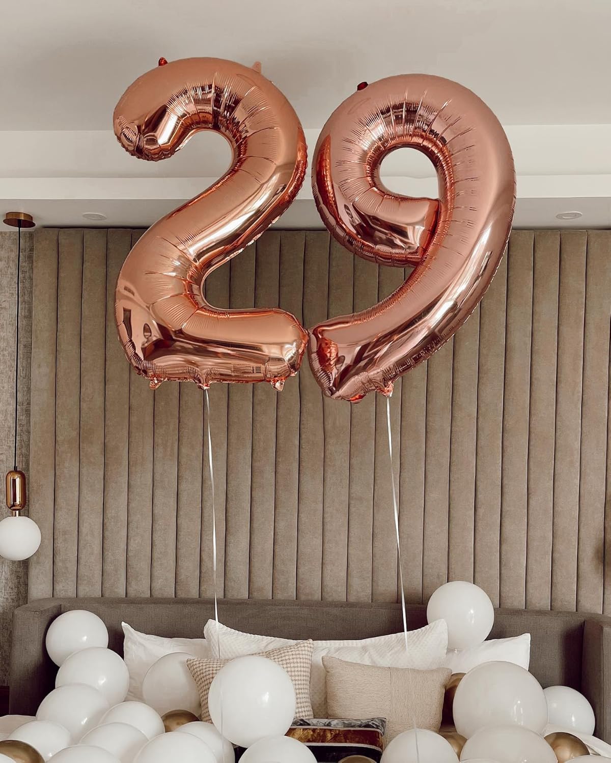 Rose Gold Number 8 Balloon - 40 Inch Giant Foil Balloon for 8th Birthday Party Decorations